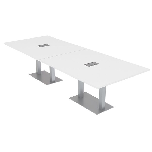 45 in W, 144 in L, 29 in H, Engineered Wood Top, White